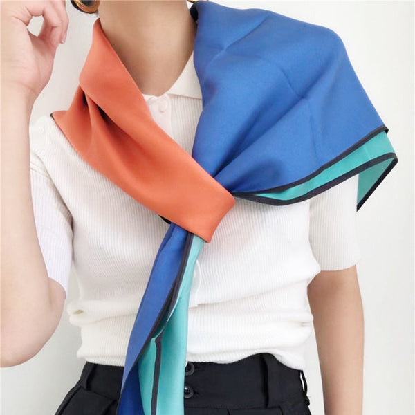 Claire geometric silk scarf