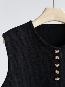 Cato buckle knitted vest