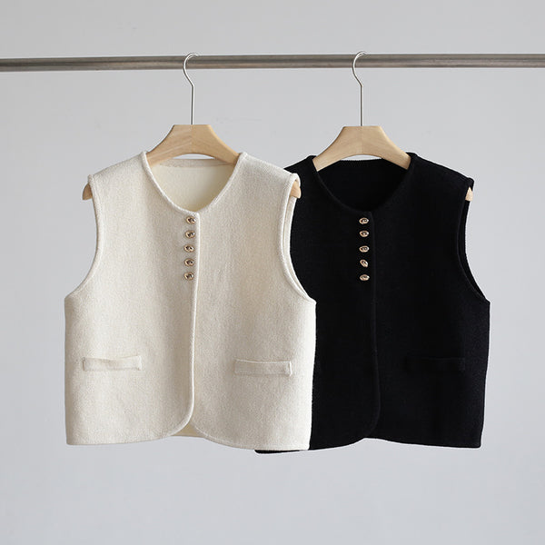 Cato buckle knitted vest