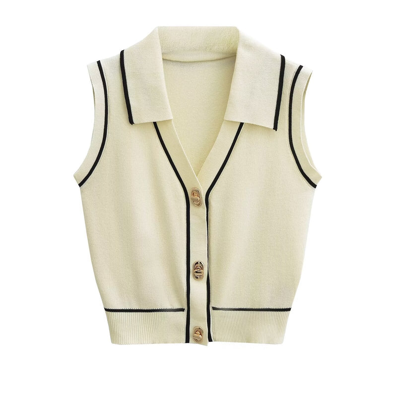 Margaux contrast knitted cardigan