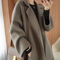 Ella long wool coat