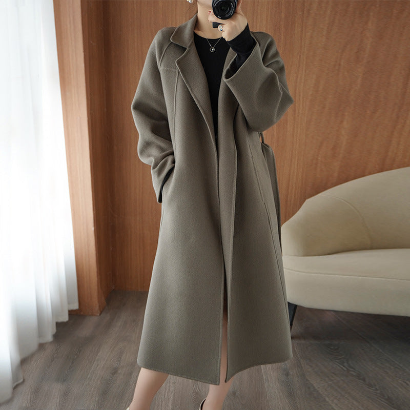 Ella long wool coat