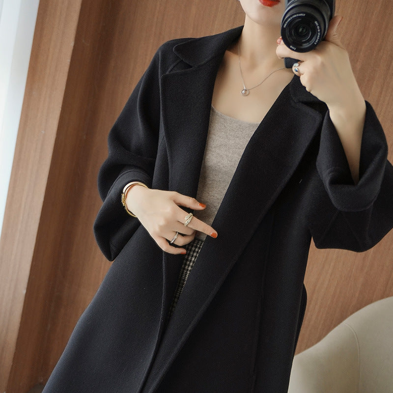 Ella long wool coat