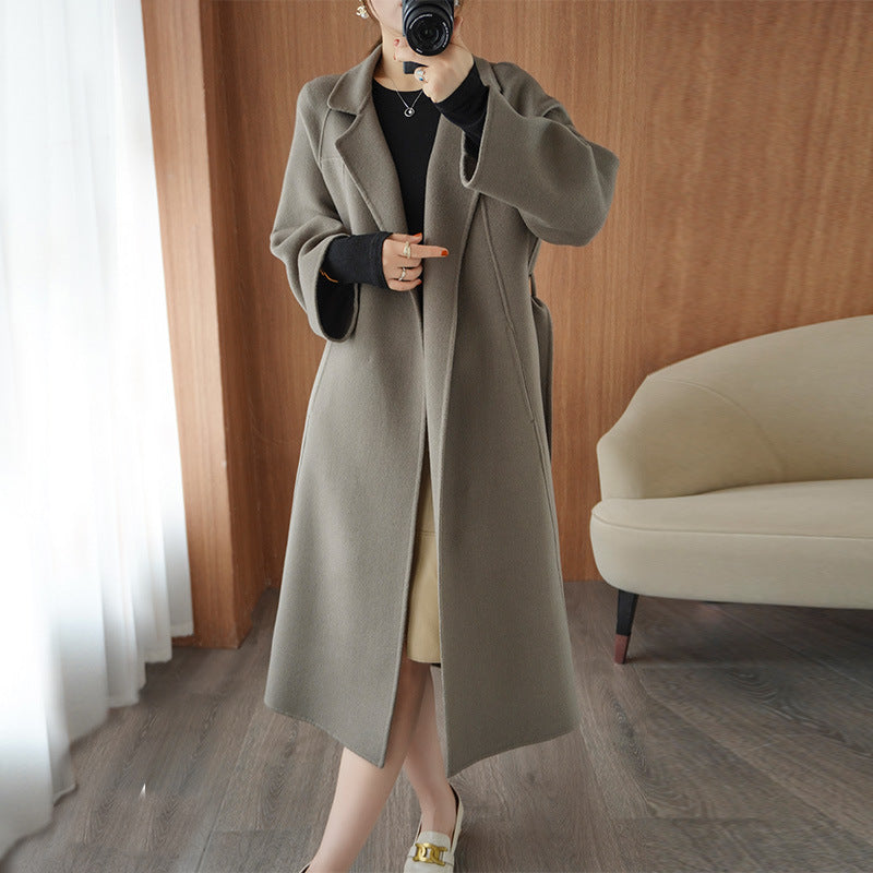 Ella long wool coat