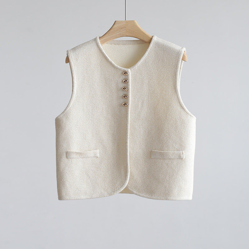 Cato buckle knitted vest