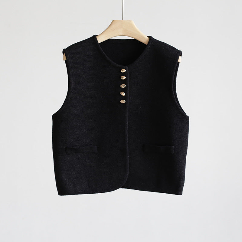 Cato buckle knitted vest